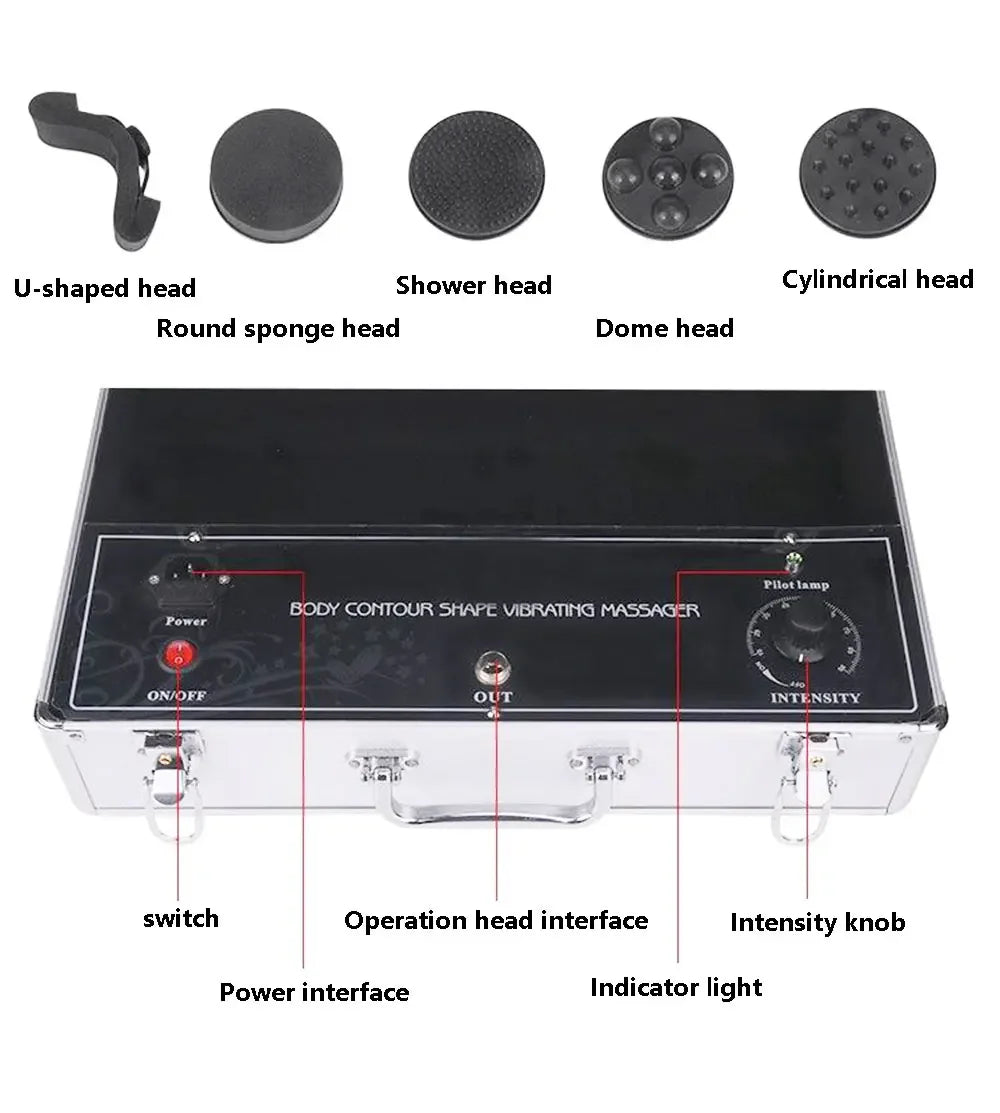 5 IN 1 Portable G5 Vibration High Frequency Slimming Machine Cellulite Fat Burn Body Shaping Massager