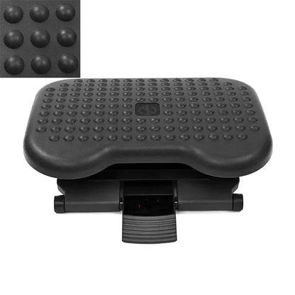 HOMCOM Portable Ergonomic Foot Rest Stool - Adjustable Height & Tilt, Under Desk Massage for Home Office & Travel Use