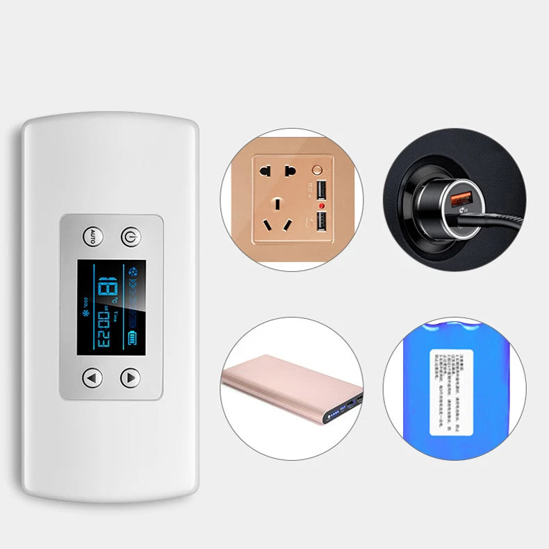 Insulin Pill Refrigerator Convenient Travel Pill Small Refrigerator Vaccine Serum Storage Box LCD Display Screen for Family