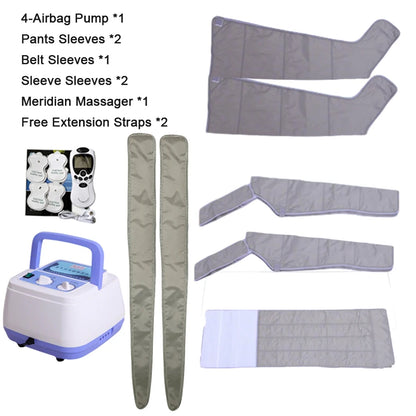 4 airbags Leg Massager Air Wave Pressure Physiotherapy Pneumatic Foot Massage Machine Air Pressure Kneading Home Foot Massager