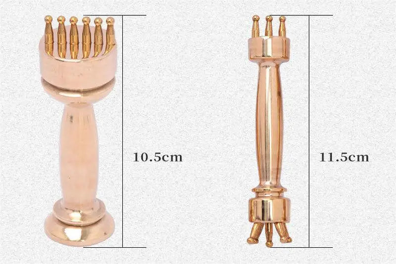 DISIYING 4-Piece Copper Gua Sha Tool Set - Traditional Body Massage Scraper for Wellness