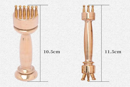 DISIYING 4-Piece Copper Gua Sha Tool Set - Traditional Body Massage Scraper for Wellness