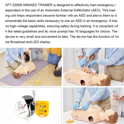 Compact Mini AED Trainer with English Voice Prompts – Essential CPR Training Device for First Aid Students