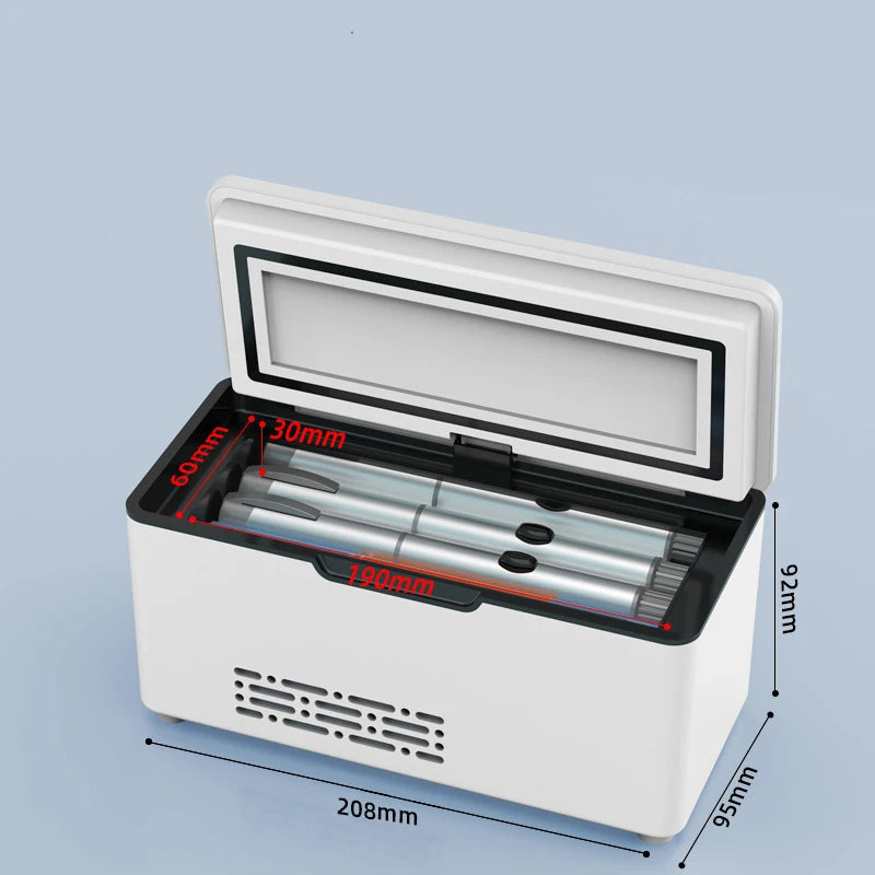 Car Portable Refrigerated Box Cool Box Cooler For Drug Growth Hormone Interferon Insulin USB Charging Thermostat Mini Fridge