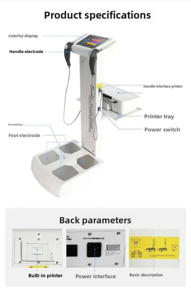 Digital Body Fat Analyzer Professional Measurement of Whole Body Fat Bmi Machine Scale Three Dimensional Recognition Body Compos