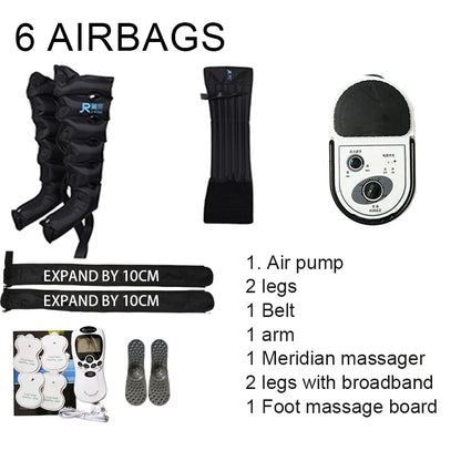 Syeosye 6 Cavity Air Compression Massager Leg Foot Circulation Pressotherapy Air Promote Blood Relaxation Pain Relief