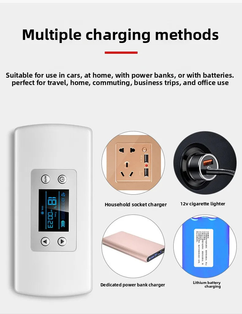 Insulin Pill Refrigerator Convenient Travel Pill Small Refrigerator Vaccine Serum Storage Box LCD Display Screen for Family