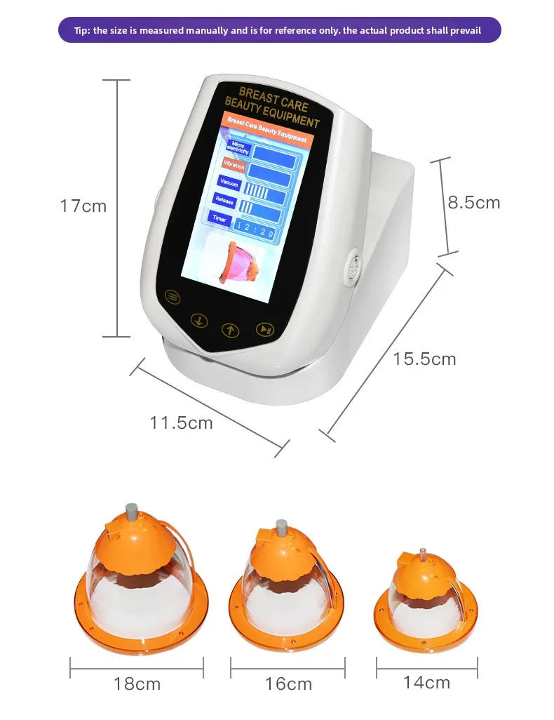 Professional Breast Massager with Red Light Therapy Vibration Suction for Firming and Skin Tightening