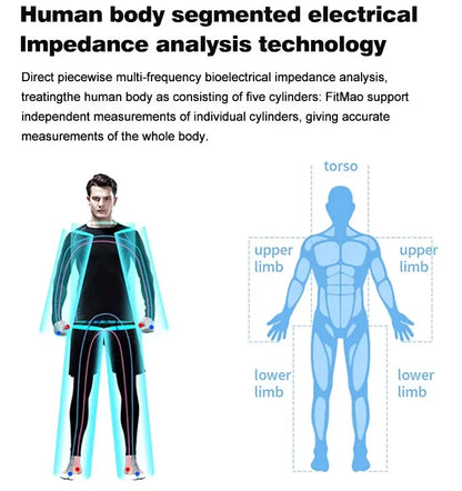 Digital Body Fat Analyzer Professional Measurement of Whole Body Fat Bmi Machine Scale Three Dimensional Recognition Body Compos