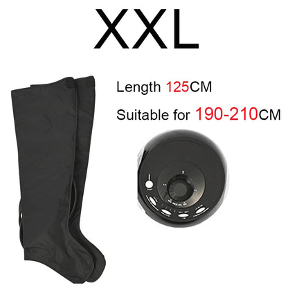 Large size 4-Cavity Air Compression Leg & Knee Massager with XL Size - Auto Cycle Boost Circulation & Lymphatic Drainage M-XXXL