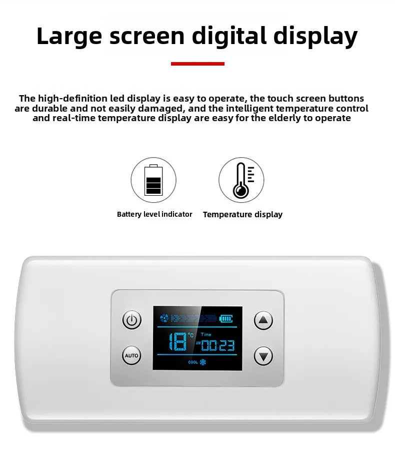 Insulin Pill Refrigerator Convenient Travel Pill Small Refrigerator Vaccine Serum Storage Box LCD Display Screen for Family