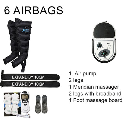 Syeosye 6 Cavity Air Compression Massager Leg Foot Circulation Pressotherapy Air Promote Blood Relaxation Pain Relief
