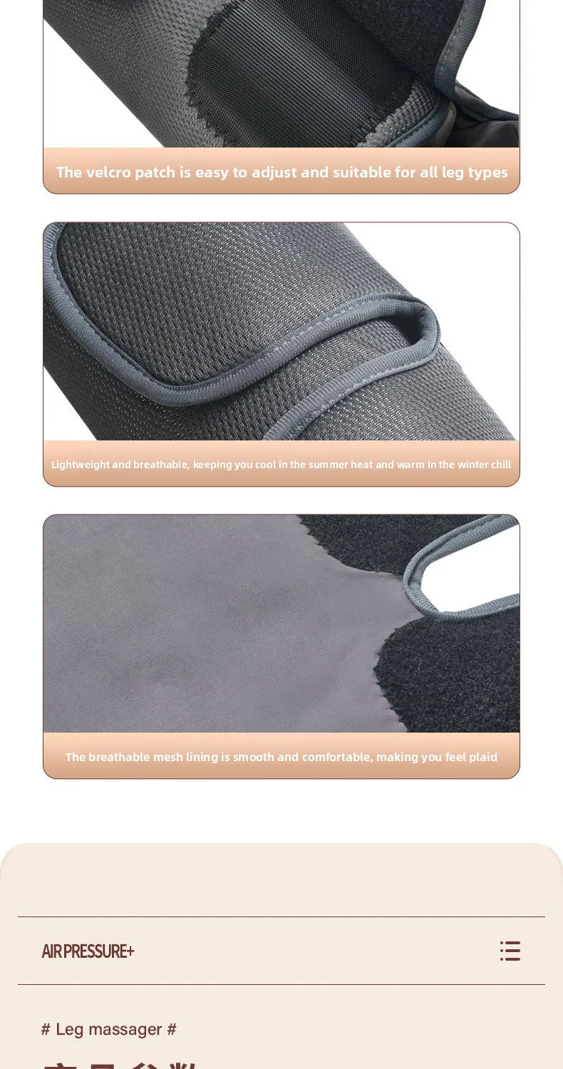Air Compression Leg Massager Foot Calf Machine Blood Circulation Relaxation Instrument Long Airbag Vibration Heating Knee Tool
