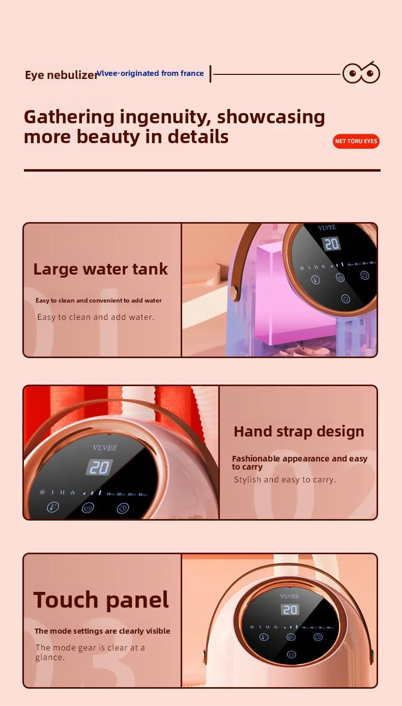 NEW Eye Massage Atomization SPA Instrument Hot Cold Spray Fumigation Heating Compress Relief Eye Eye Dryness Fatigue Protection