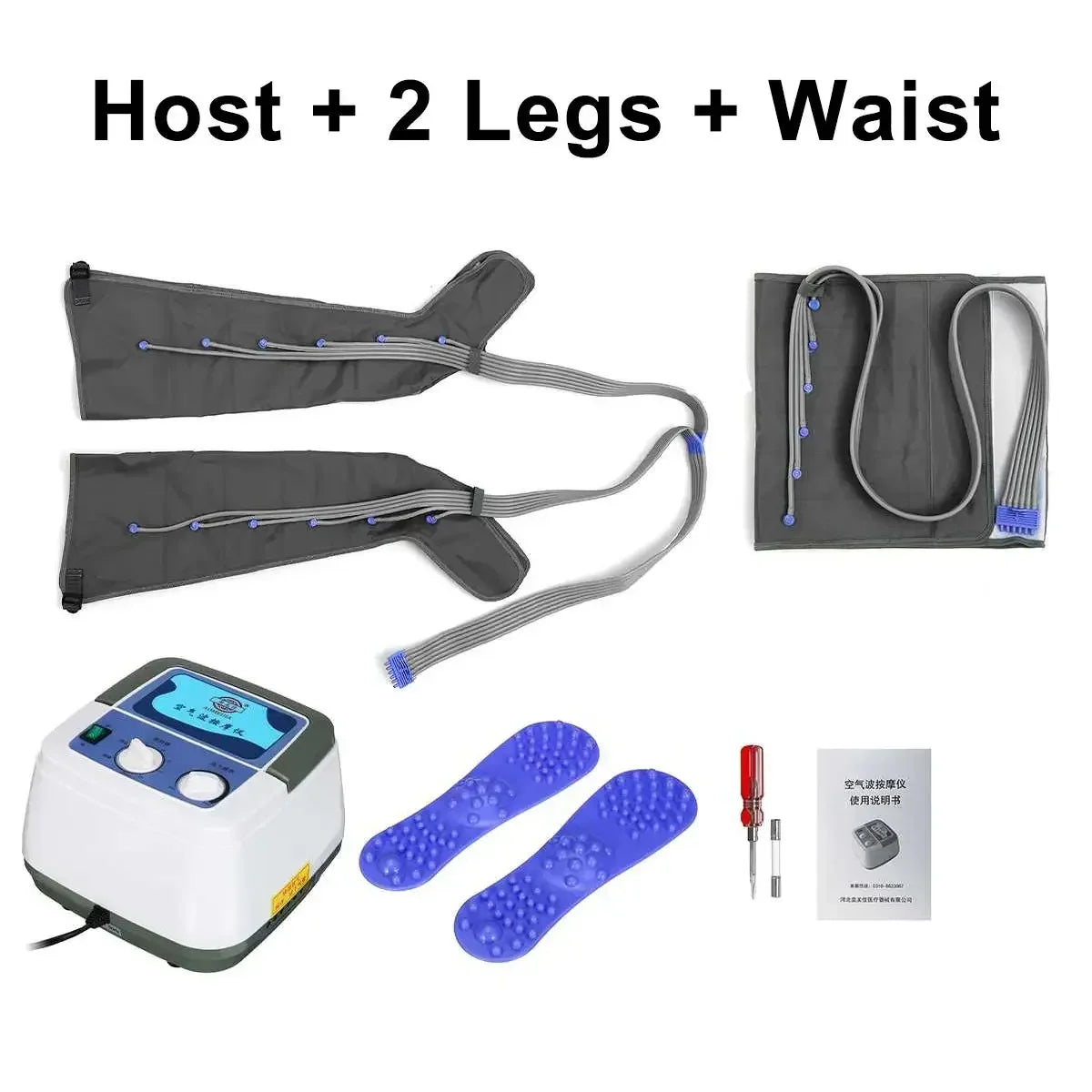 6 Chamber Air Compression Full Body Massager for Muscle Recovery Arms Legs Waist Pain Relief Post-Workout Athlete and Home Use