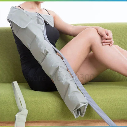 6 Chamber Electric Air Compression Leg Massager with Therapy for Pain Relief Full Body Relaxation Foot Arm Waist Massage Wraps
