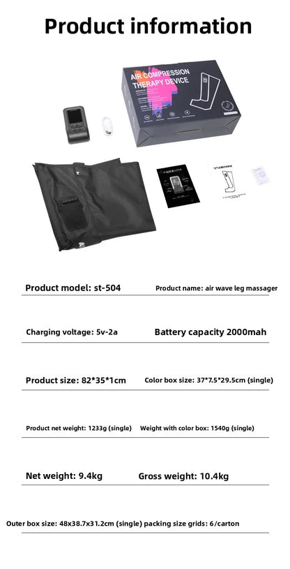 Air Compression Recovery System, Professional Sequential Training device, Foot Leg Recovery Boots for Improved Circulation