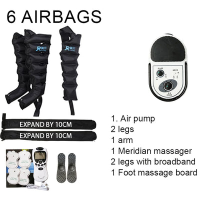 Syeosye 6 Cavity Air Compression Massager Leg Foot Circulation Pressotherapy Air Promote Blood Relaxation Pain Relief