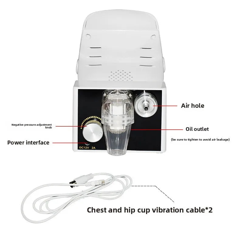 Professional Breast Massager with Red Light Therapy Vibration Suction for Firming and Skin Tightening