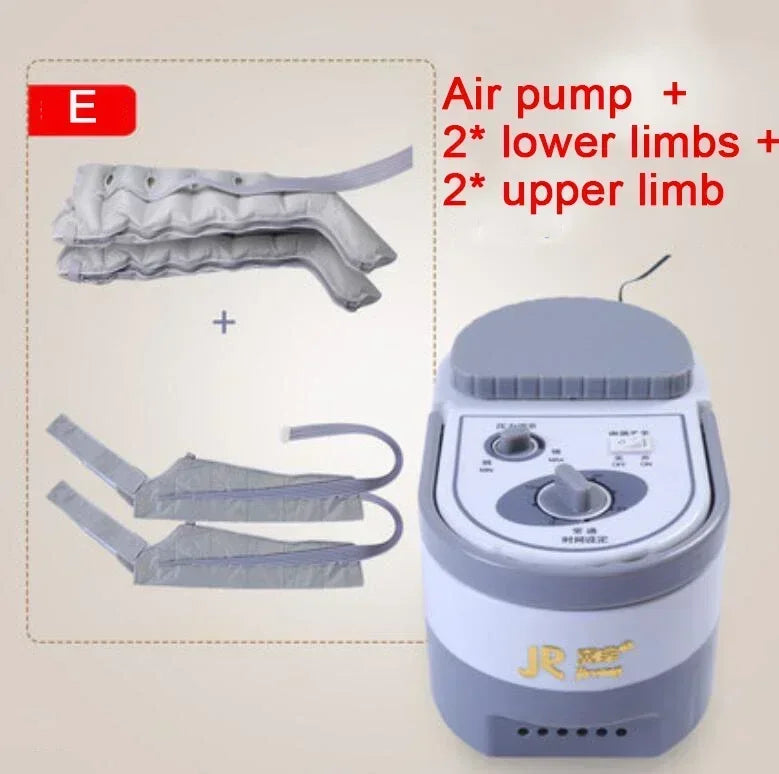 6 Chamber Electric Air Compression Leg Massager with Therapy for Pain Relief Full Body Relaxation Foot Arm Waist Massage Wraps