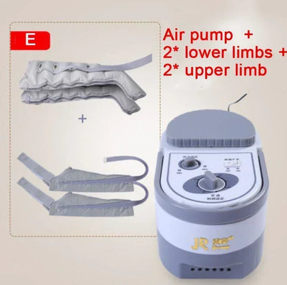 6 Chamber Electric Air Compression Leg Massager with Therapy for Pain Relief Full Body Relaxation Foot Arm Waist Massage Wraps