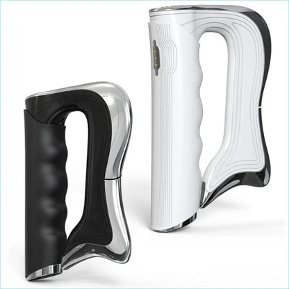 Portable Electric Fascia Gun with Microcurrent EMS Technology for Deep Tissue Muscle Pain Relief and Recovery Massager Tool
