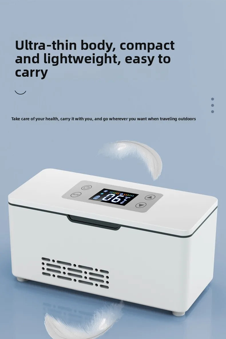 Car Portable Refrigerated Box Cool Box Cooler For Drug Growth Hormone Interferon Insulin USB Charging Thermostat Mini Fridge