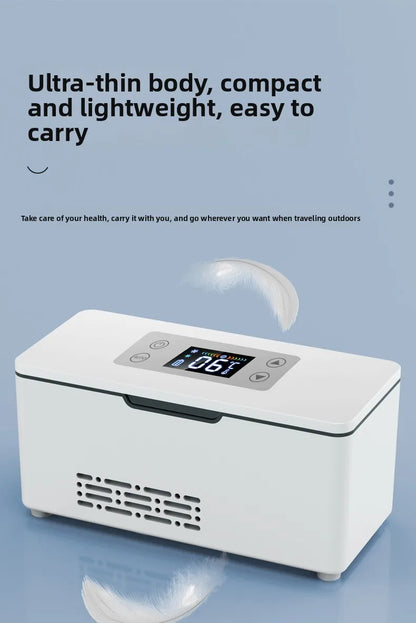 Car Portable Refrigerated Box Cool Box Cooler For Drug Growth Hormone Interferon Insulin USB Charging Thermostat Mini Fridge