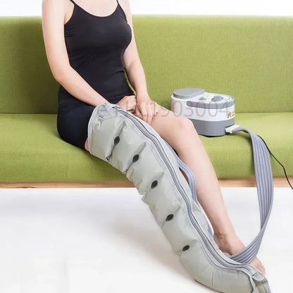 6 Chamber Electric Air Compression Leg Massager with Therapy for Pain Relief Full Body Relaxation Foot Arm Waist Massage Wraps