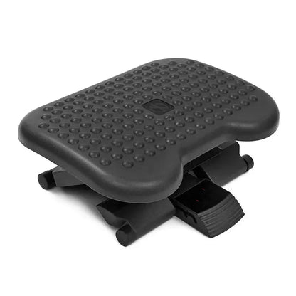 HOMCOM Portable Ergonomic Foot Rest Stool - Adjustable Height & Tilt, Under Desk Massage for Home Office & Travel Use