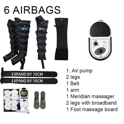 Syeosye 6 Cavity Air Compression Massager Leg Foot Circulation Pressotherapy Air Promote Blood Relaxation Pain Relief