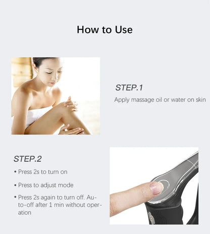 Portable Electric Fascia Gun with Microcurrent EMS Technology for Deep Tissue Muscle Pain Relief and Recovery Massager Tool