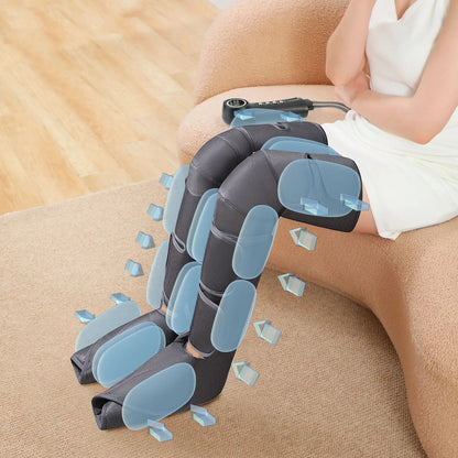Air Compression Leg Massager Foot Calf Machine Blood Circulation Relaxation Instrument Long Airbag Vibration Heating Knee Tool