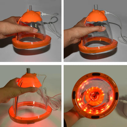 Professional Breast Massager with Red Light Therapy Vibration Suction for Firming and Skin Tightening