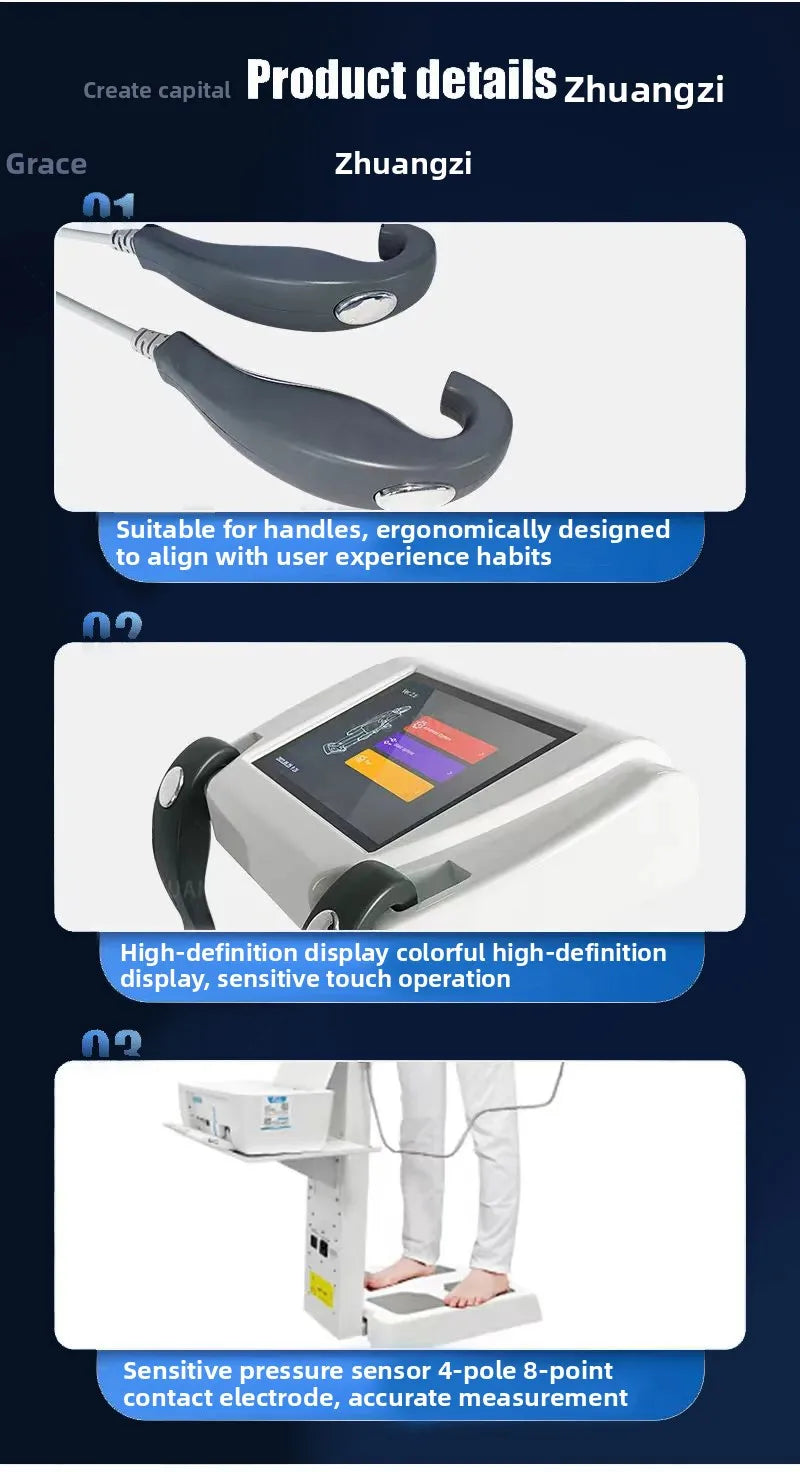 Digital Body Fat Analyzer Professional Measurement of Whole Body Fat Bmi Machine Scale Three Dimensional Recognition Body Compos