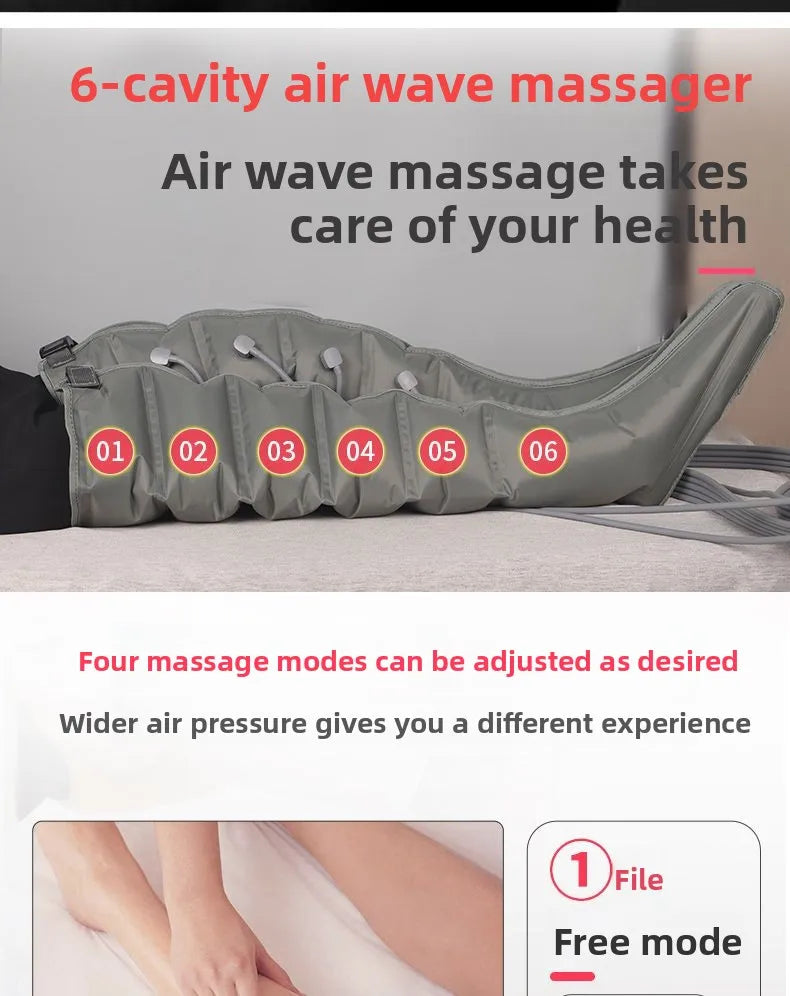 Professional Pressotherapy Air Compression Calf Foot Leg Massager for Sports Recovery and Varicose Veins Air Pressure Device