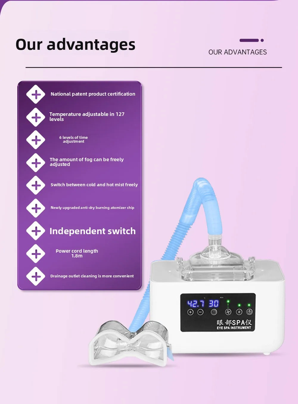 Eye Massage SPA Instrument - Fumigation Atomization Heating Hot Compress Drying, Relieving Fatigue and Eye Protection