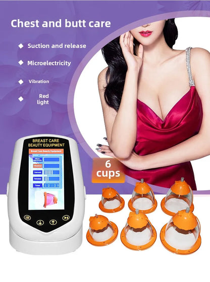 Professional Breast Massager with Red Light Therapy Vibration Suction for Firming and Skin Tightening