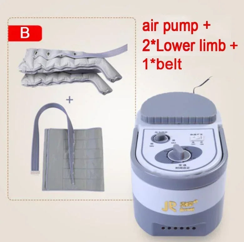6 Chamber Electric Air Compression Leg Massager with Therapy for Pain Relief Full Body Relaxation Foot Arm Waist Massage Wraps