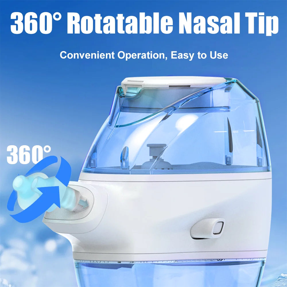 DISIYING Home Nasal Cleaning System - Rechargeable Electric Rinse Device with 2 Modes for Congestion Relief