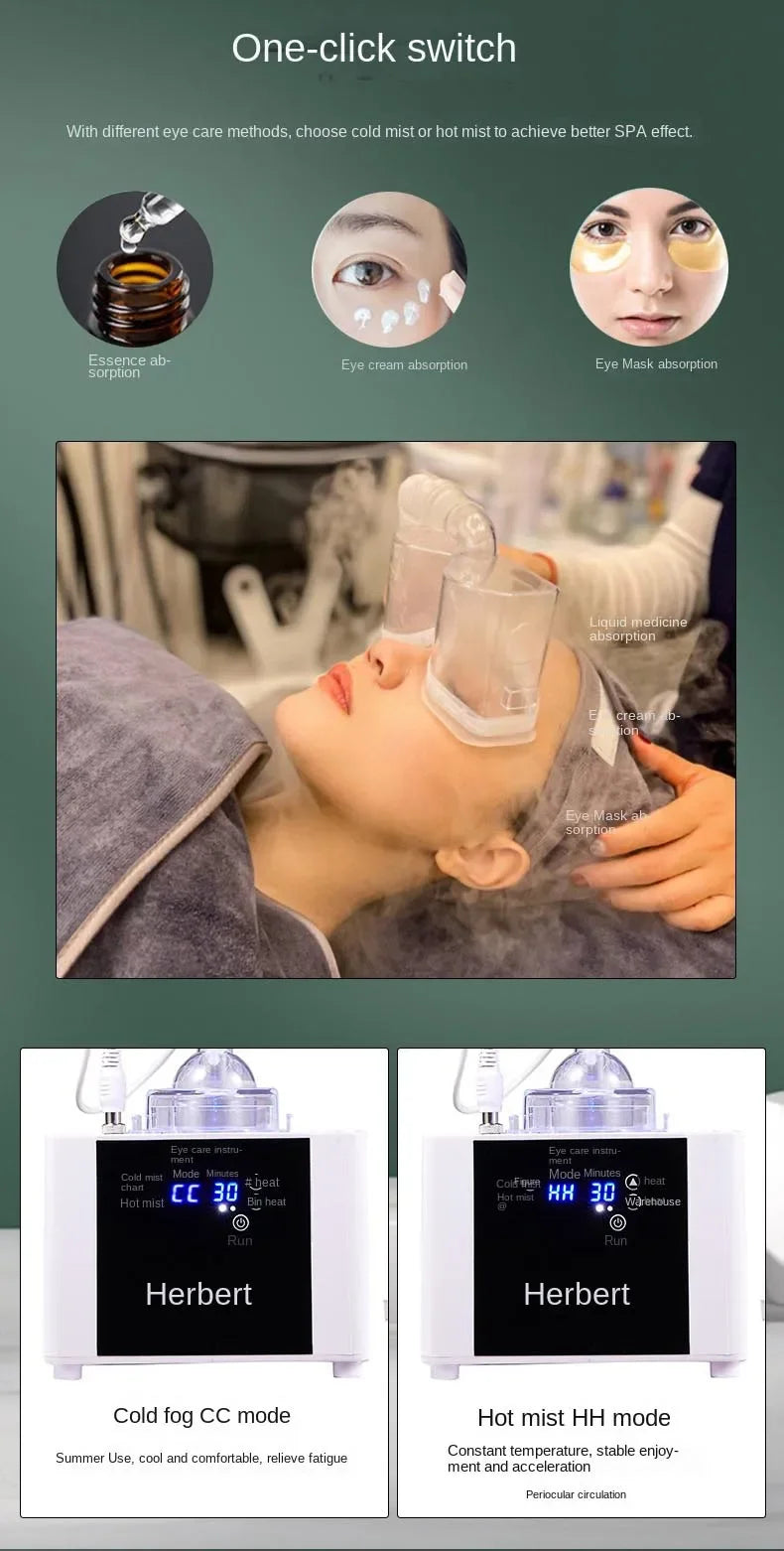 Eye Atomizer SPA Ultrasonic Soothes Improve Dark Circles Spray Cleaning Antibacterial Relief Eye Fatigue Tool for Beauty Salons