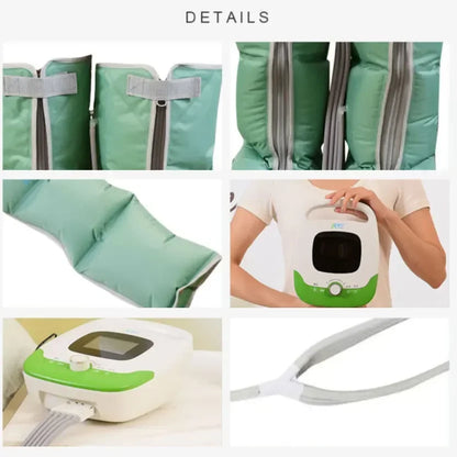 5-Chamber Air Compression Leg & Arm Massager - 6 Modes, Adjustable Intensity for Varicose Veins, Edema Relief & Muscle Recovery