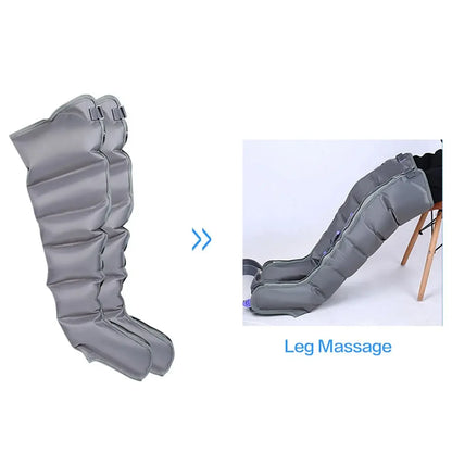 6 Chamber Air Compression Full Body Massager for Muscle Recovery Arms Legs Waist Pain Relief Post-Workout Athlete and Home Use