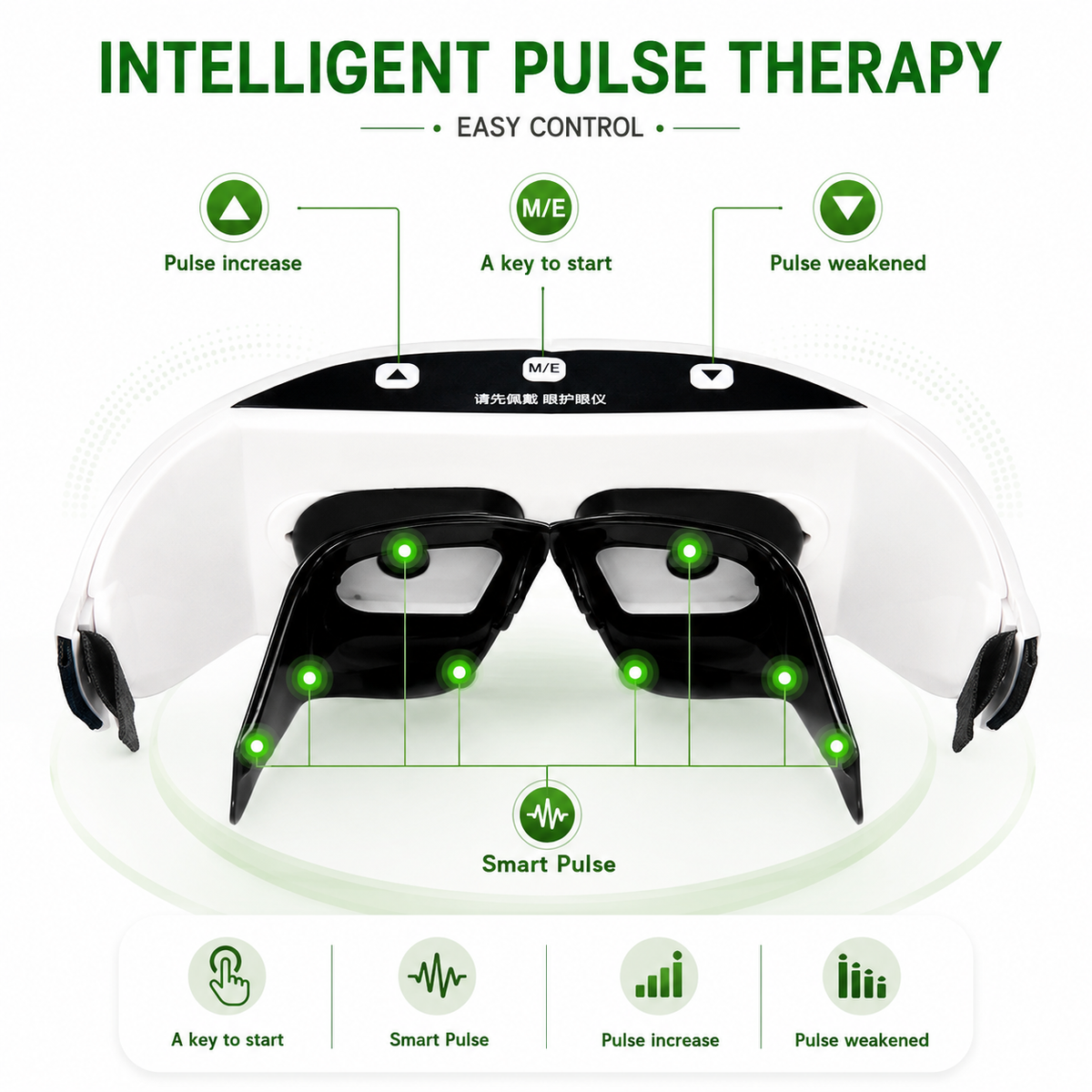 3D EMS Eye Massager with Acupressure and Multi-Mode Eye Care – Relaxing Eye and Temple Massage Glasses for Daily Comfort, Rest and Home Wellness