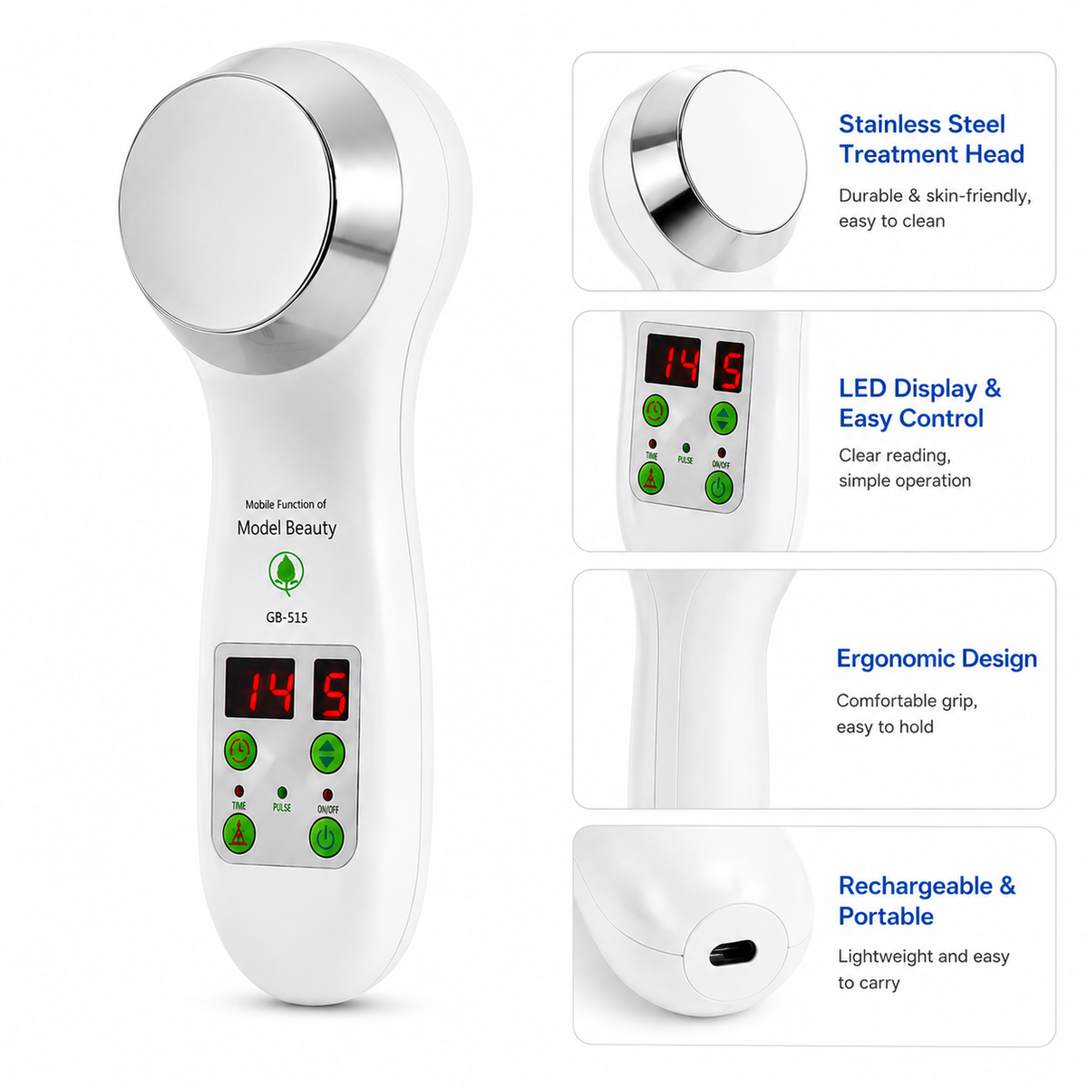 Portable Ultrasonic Body Massager – Handheld Beauty Care Device for Body Massage, Daily Relaxation and Home Use